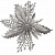 Цветок Н.Г 14см на клипсе серебро 241-2429