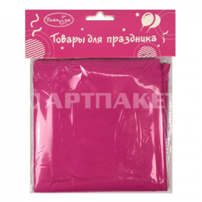 Скатерть 121*183см полиэтиленовая Hot Pink