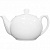 Чайник «Кунстверк»; фарфор; 450мл; D=75, H=75, L=175мм; белый