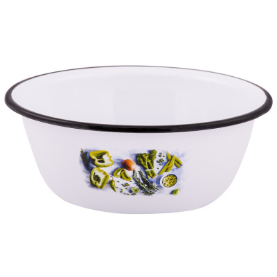 Миска 1,5л эмаль Свежая зелень 