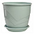 Горшок д/цветов пластик с поддоном, 3,1 л, "Венеция", мята Горшок д/цветов пластик с поддоном, 3,1 л, "Венеция", мята