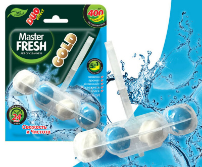 Блок подвесной для унитаза Master FRESH GOLD 5в1 Морской