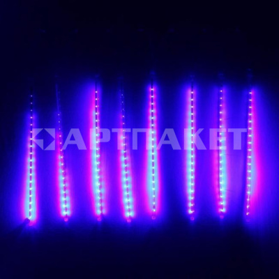 Гирлянда эл. сосулька 2х0,5 м, синий, 36 LED "Тающая сосулька" 183-776