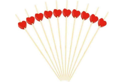 Пика декор. "Сердечки" /24 шт/ 13544