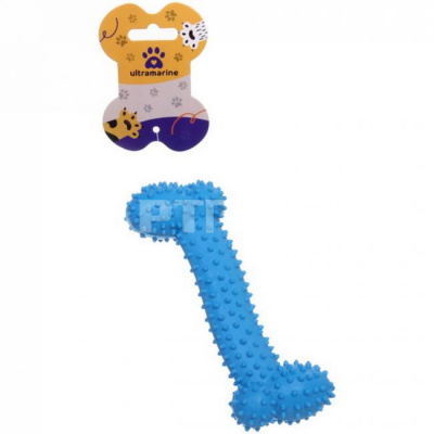 Игрушка для собаки "Bubble gum-Кость" цвет голубой 452-476