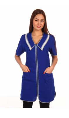 Халат жен. № 2 Габардин Васильковый, 62 Халат жен. № 2 Габардин Васильковый, 62