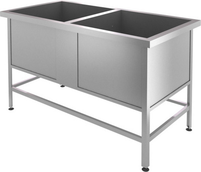 Ванна моечная двухсекционная ВСМ 2/530-Ц, 1210х630х850, ёмкости 530х530х400