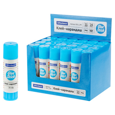 Клей-карандаш 21 гр. ПВА OfficeSpace 