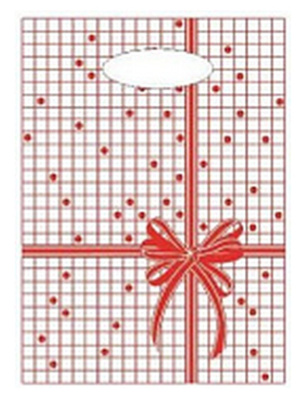 Пакет ПЭ, 22х32 см, 12 мкм, с вырубной ручкой, "Красная клетка"