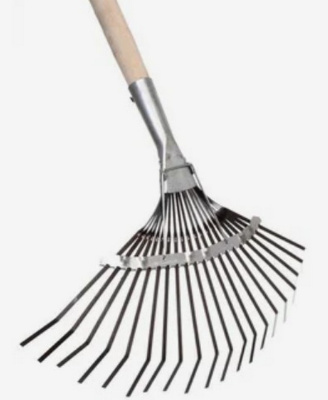 Грабли 20-зубц.веерные (металл) с дер. черенком