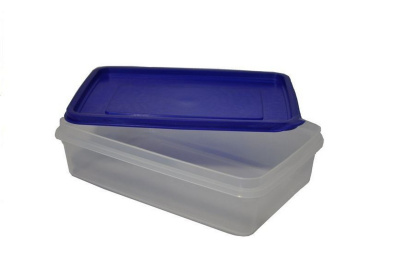 Контейнер для продуктов прямоуг. 1,3 л 22*14,5*6 см с синей крышкой MG