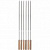 Набор шампуров 6 шт с деревянными ручками 48*5мм 862-215