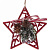 Подвеска елочная "Звезда" 11,5 см, Красный
