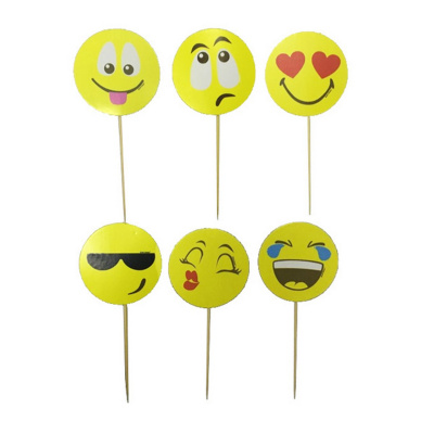 Пика декор. "Ассорти"  Эмодзи Смайл