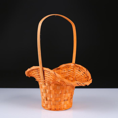 Корзина плетеная бамбук 21*13x*14*29см оранжевый 1862902