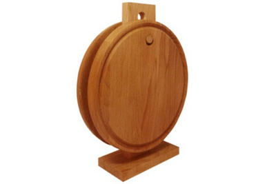 Набор разделочных досок 2шт бук круг 25см на стойке