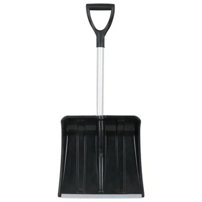 Лопата снеговая 380*370 мм.с ал-ой планкой и ал-вым черенком 2615121