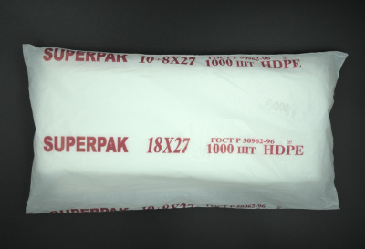 Пакет фасовочный ПНД, 10+8х27 см, 8 мкм, 450 шт, донный шов