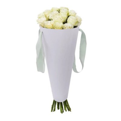 Коробка д/цветов 33*11,5*5,5см пирамида +ручка орган(бел)
