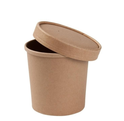 Стакан д/супов, мороженого 340мл крафт