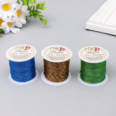 Шнур декоративный "Резинка тонкая"  0,1*20м микс 5399792 Шнур декоративный "Резинка тонкая"  0,1*20м микс 5399792