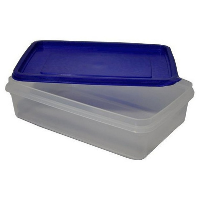 Контейнер для продуктов прямоуг. 3,4 л 29*19*9 см с синей крышкой MG