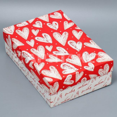 Коробка подарочная складная «Сердца» 9236545
