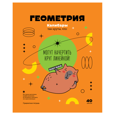 Тетрадь предметная 40л. "Записки школьника" - Геометрия