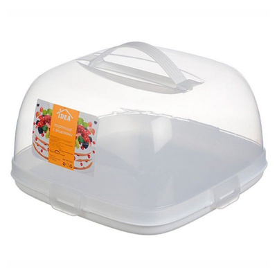 Тортница с защелками белый М 1121 