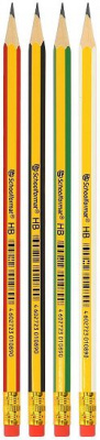 Карандаш ч/г Schoolformat LINES НВ с ластиком, заточенный, шестигранный Карандаш ч/г Schoolformat LINES НВ с ластиком, заточенный, шестигранный