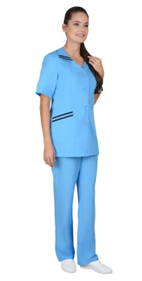 Костюм "СИРИУС-ЖЕНЕВА" женский светло-голубой с темно-синим р. 96-100/170-176 Костюм "СИРИУС-ЖЕНЕВА" женский светло-голубой с темно-синим р. 96-100/170-176