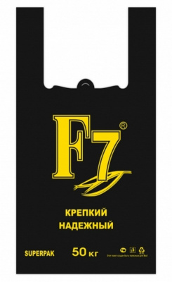 Пакет-майка ПНД, 30х55 см, 25 мкм, "FA", черный