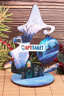 Елка настольная с печатью ФС-ЕлНг-04