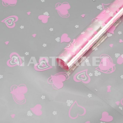 Рулон 0,7*7,5м "Валентин" розово - белая 2100516
