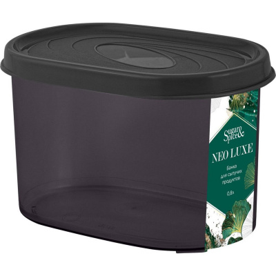 Банка д/сыпучих продуктов Neo Luxe 0,8 л дымчатый кварц