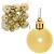 Набор шаров елочных пластик 9 шт, d 3 см, золото, "Глянец" 183-823 