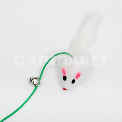 Дразнилка-удочка "Мышонок" с белой мышью 7806322