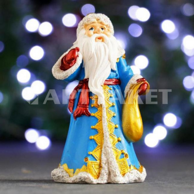 Фигура "Дед Мороз в синей шубе" 8х6х12см 5137965