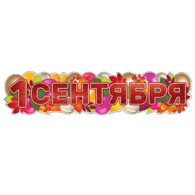 Гирлянда горизонтальная 1 Сентября Красная 100*23см