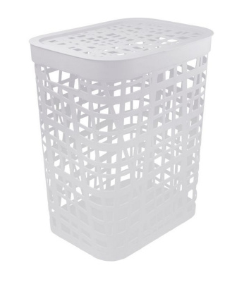 Корзина д/белья ХАОС 55л белый