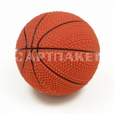 Игрушка пищащая малая "Мяч баскетбольный" 5,5 см, тёмно-коричневая 3122064                        