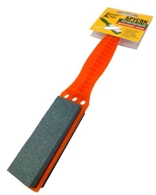 Брусок точильный 2-х сторонний с ручкой ДС-266