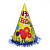 Колпак праздничный "Party" 20см, с мишурой 770-376