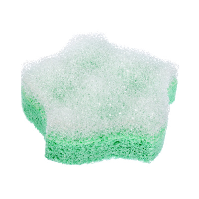 Мочалка из целлюлозы c массажным слоем 11х11х3,5см 32601