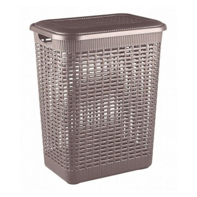 Корзина д/белья 50л коричневый