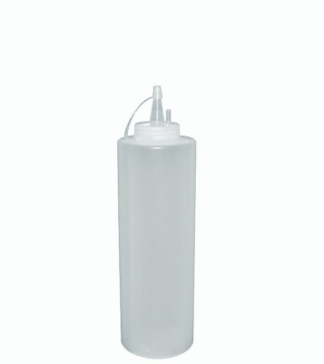 Емкость для соуса 375 мл. с крышкой прозрачная фигурная MG