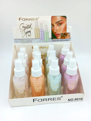 Спрей фиксатор д/лица и тела Farres "Crystal Spray" с шиммером, 80 мл 9010