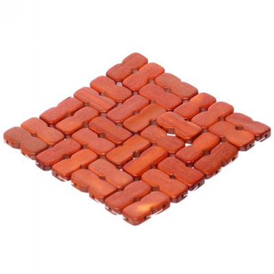 Подставка под горячее бамбуковая  "Квадраты" 14х14 см