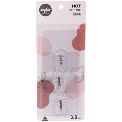 Набор крючков 3 шт Квадрат, микс