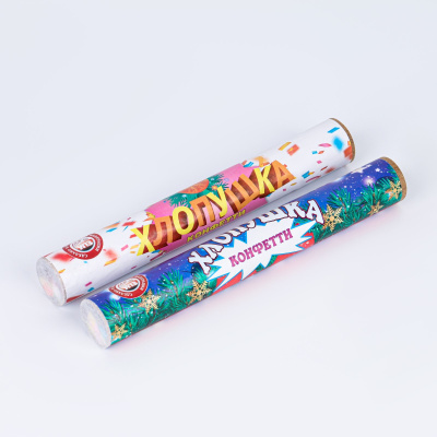 Хлопушка классическая 20 см, конфетти, микс 4114213